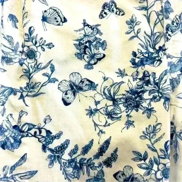 Talbots Slim Ankle Jean Size 6 Floral Butterfly Print - Picture 5 of 5